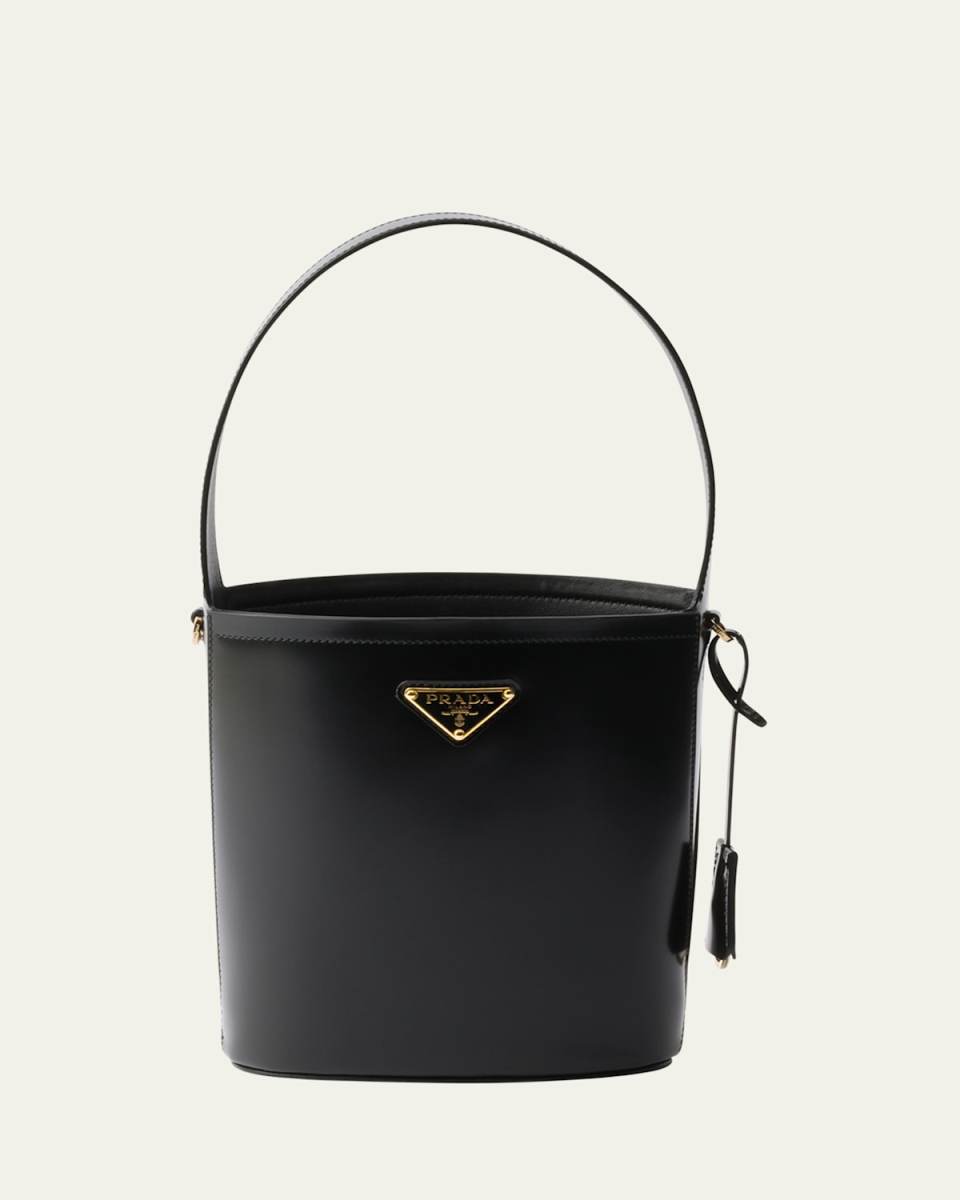 Brushed Leather Bucket Bag